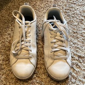 White color adidas sneakers for women